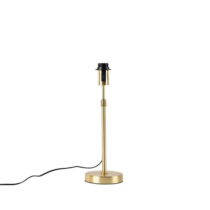 Tischlampe gold verstellbar mit Schirm weiß 35 cm - Parte