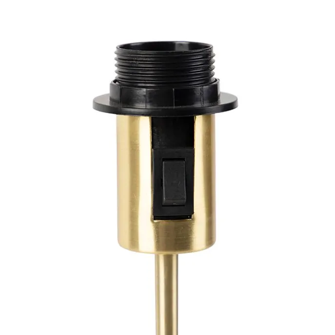 Tischlampe gold verstellbar mit Schirm weiß 35 cm - Parte