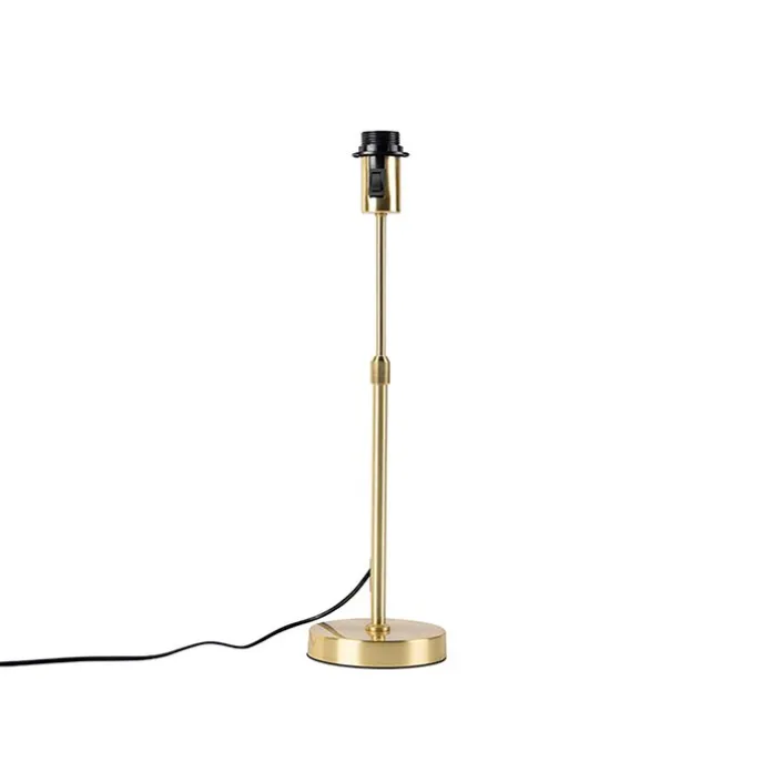 Tischlampe gold verstellbar mit Schirm weiß 35 cm - Parte