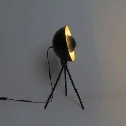 Tischlampe schwarz mit Gold 63,3 cm Stativ verstellbar - Magnax