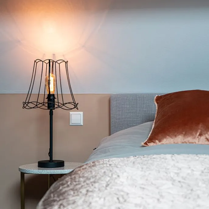 Tischlampe schwarz mit Granny Frame 30 cm verstellbar - Parte