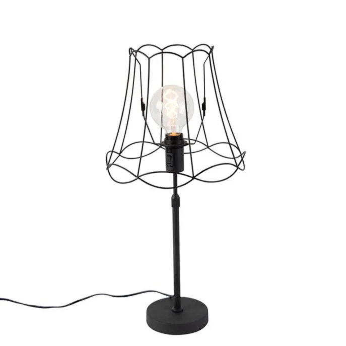 Tischlampe schwarz mit Granny Frame 30 cm verstellbar - Parte