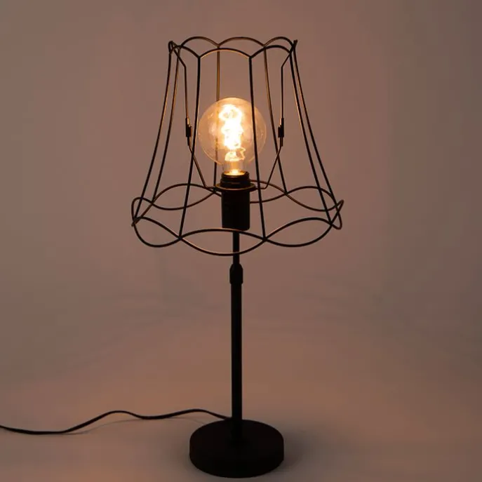Tischlampe schwarz mit Granny Frame 30 cm verstellbar - Parte