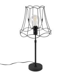 Tischlampe schwarz mit Granny Frame 30 cm verstellbar - Parte