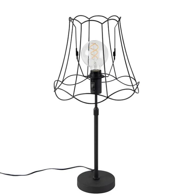 Tischlampe schwarz mit Granny Frame 30 cm verstellbar - Parte