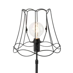 Tischlampe schwarz mit Granny Frame 30 cm verstellbar - Parte