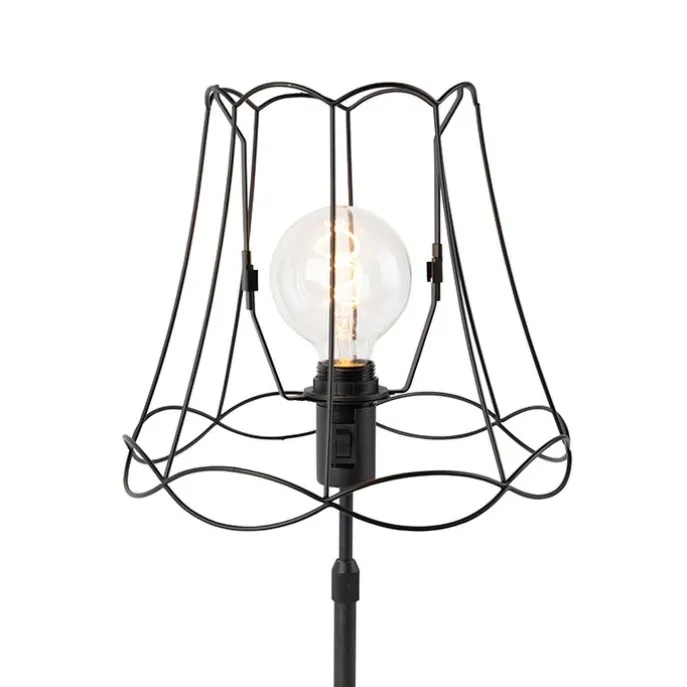 Tischlampe schwarz mit Granny Frame 30 cm verstellbar - Parte