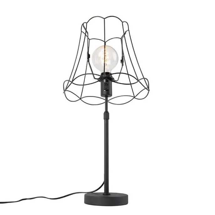 Tischlampe schwarz mit Granny Frame 30 cm verstellbar - Parte