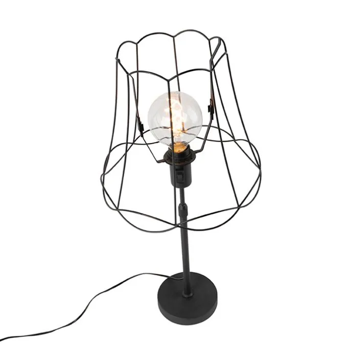 Tischlampe schwarz mit Granny Frame 30 cm verstellbar - Parte