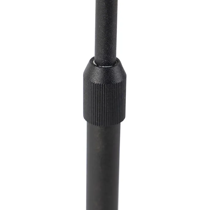 Tischlampe schwarz mit Schirm schwarz mit Gold 35 cm - Parte