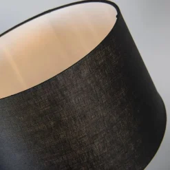 Tischlampe weiß mit Schirm schwarz 35 cm verstellbar - Parte