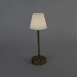 Tischleuchte aus Messing inkl. LED wiederaufladbar mit Touchdimmer - Renata