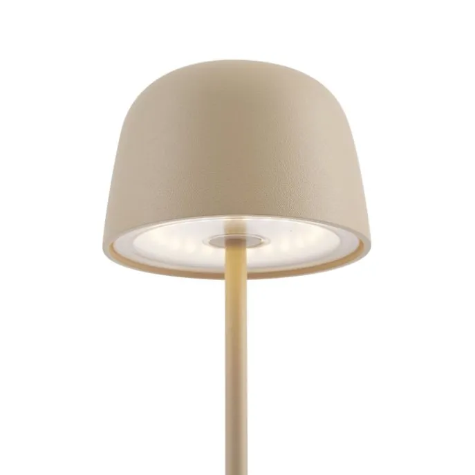 Tischleuchte Beige inkl. LED Wiederaufladbar mit Ladestation IP65 - Raika