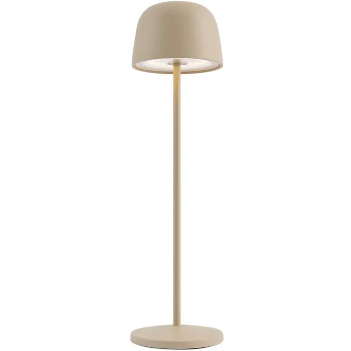Tischleuchte Beige inkl. LED Wiederaufladbar mit Ladestation IP65 - Raika