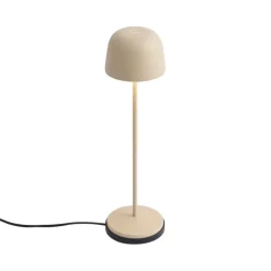 Tischleuchte Beige inkl. LED Wiederaufladbar mit Ladestation IP65 - Raika