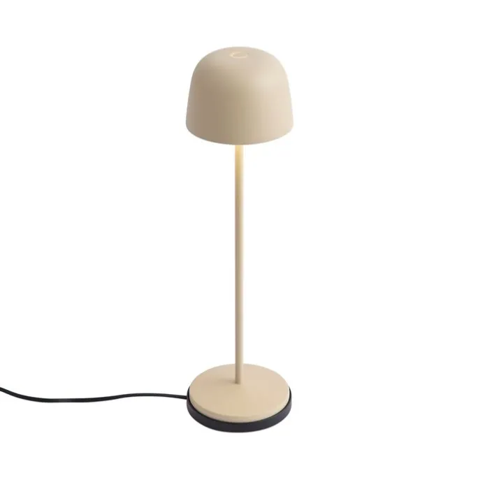 Tischleuchte Beige inkl. LED Wiederaufladbar mit Ladestation IP65 - Raika