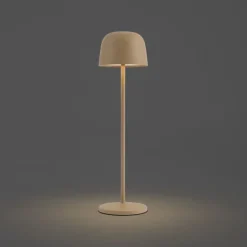 Tischleuchte Beige inkl. LED Wiederaufladbar mit Ladestation IP65 - Raika