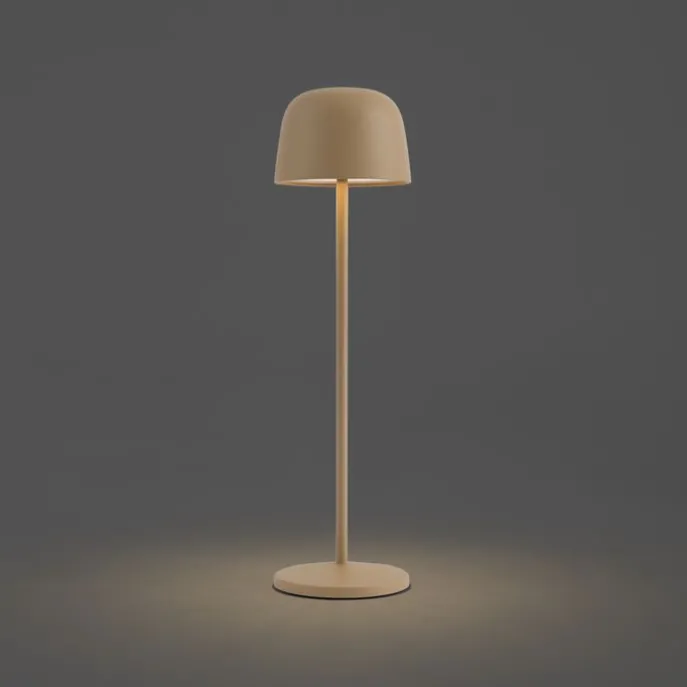 Tischleuchte Beige inkl. LED Wiederaufladbar mit Ladestation IP65 - Raika
