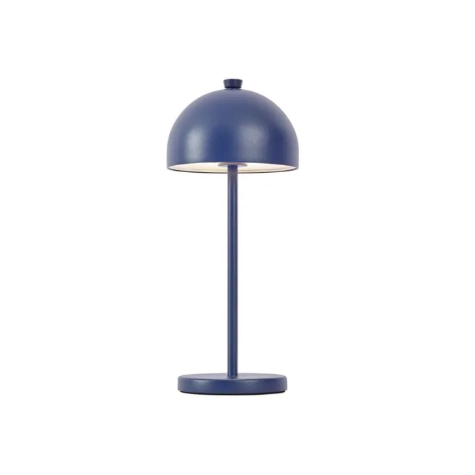 Tischleuchte blau inkl. LED IP54 Wiederaufladbar mit Ladestation - Squirrel