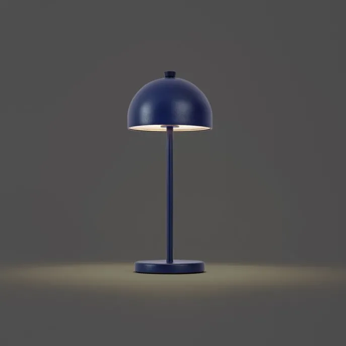 Tischleuchte blau inkl. LED IP54 Wiederaufladbar mit Ladestation - Squirrel