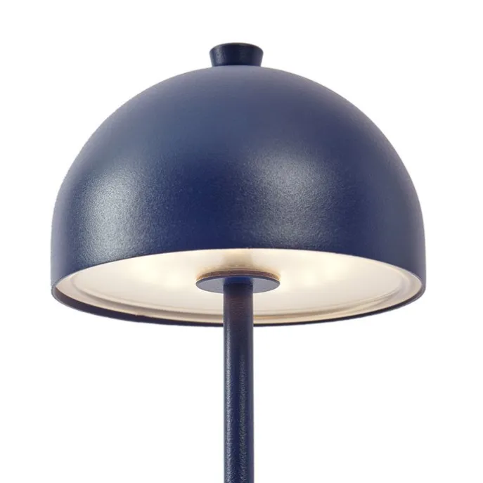 Tischleuchte blau inkl. LED IP54 Wiederaufladbar mit Ladestation - Squirrel