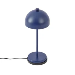 Tischleuchte blau inkl. LED IP54 Wiederaufladbar mit Ladestation - Squirrel