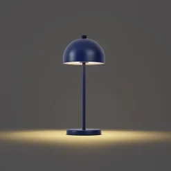 Tischleuchte blau inkl. LED IP54 Wiederaufladbar mit Ladestation - Squirrel