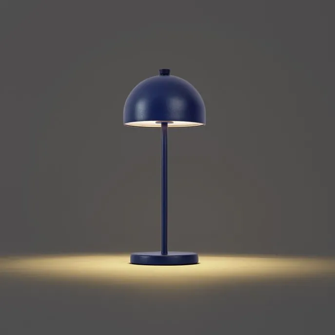 Tischleuchte blau inkl. LED IP54 Wiederaufladbar mit Ladestation - Squirrel