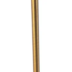 Tischleuchte Bronze mit Samtlampenschirm Blattdesign und goldener Innenseite - Parte