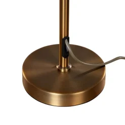 Tischleuchte Bronze mit taupefarbenem Samt-Schirm 35cm - Parte