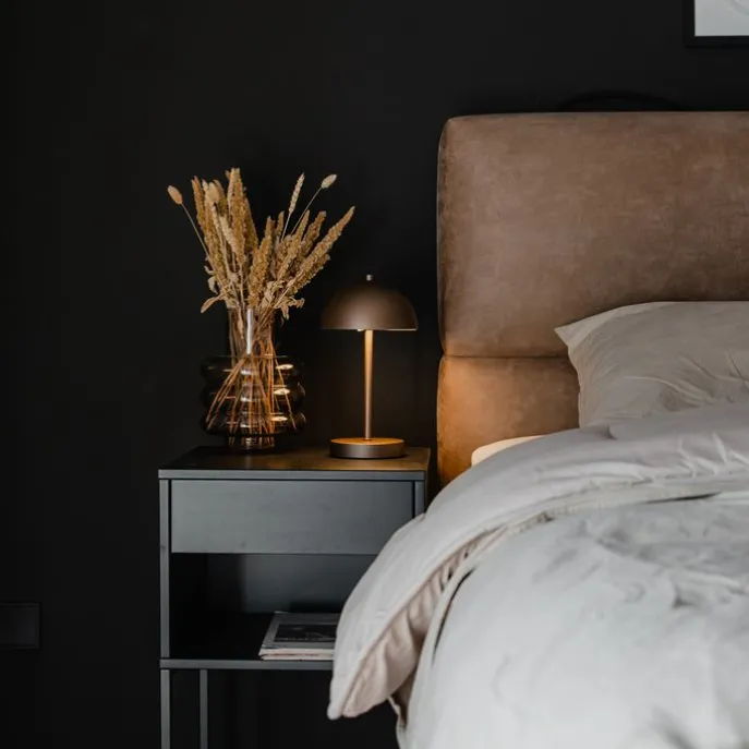 Tischleuchte für den Außenbereich Pilzform Dunkelbronze Wiederaufladbar - Keira