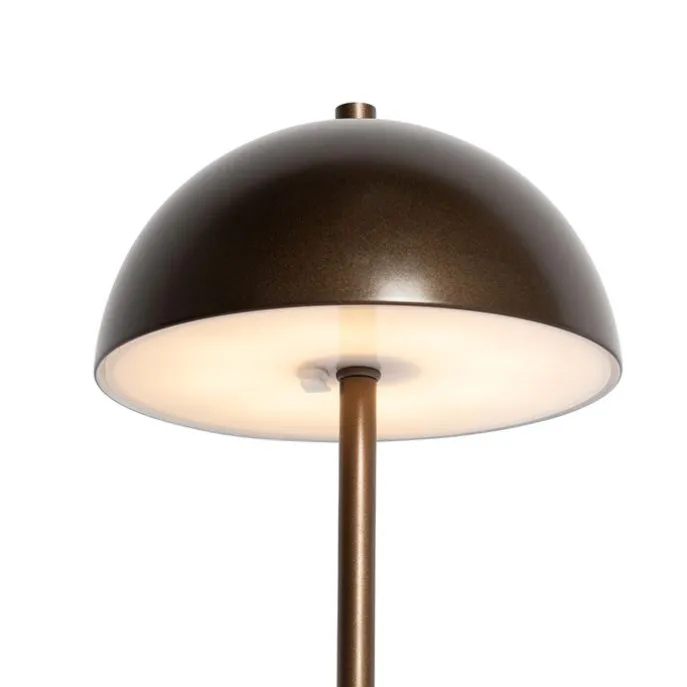 Tischleuchte für den Außenbereich Pilzform Dunkelbronze Wiederaufladbar - Keira