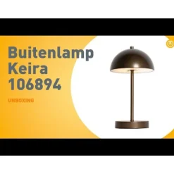 Tischleuchte für den Außenbereich Pilzform Dunkelbronze Wiederaufladbar - Keira