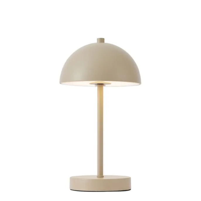 Tischleuchte für den Außenbereich beige inkl. LED 3-Stufen-Dimmbar IP44 Wiederaufladbar - Keira