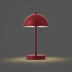 Tischleuchte für den Außenbereich Dunkelrot inkl. LED 3-Stufen-Dimmbar IP44 Wiederaufladbar - Keira