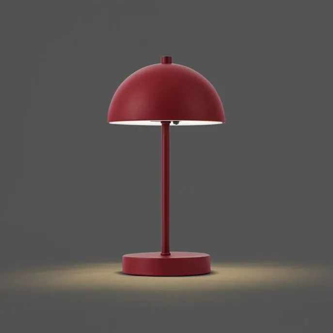 Tischleuchte für den Außenbereich Dunkelrot inkl. LED 3-Stufen-Dimmbar IP44 Wiederaufladbar - Keira