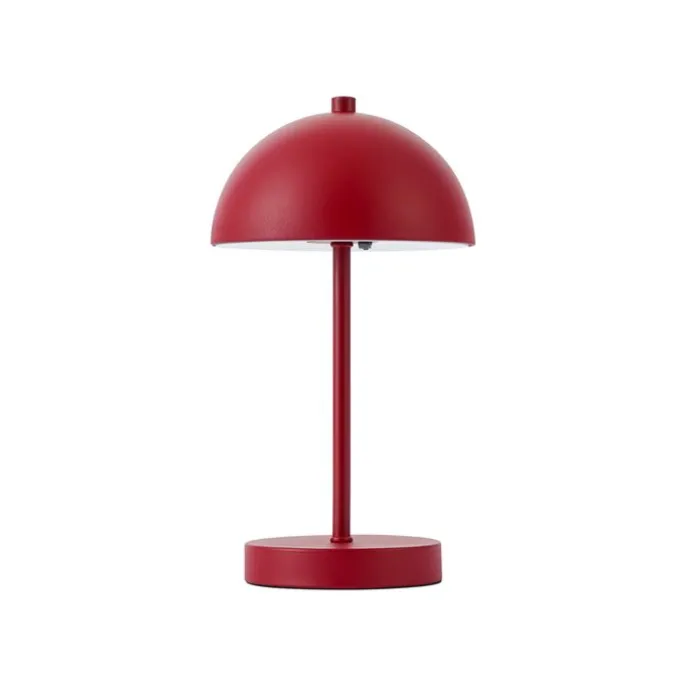 Tischleuchte für den Außenbereich Dunkelrot inkl. LED 3-Stufen-Dimmbar IP44 Wiederaufladbar - Keira