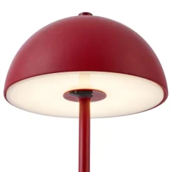 Tischleuchte für den Außenbereich Dunkelrot inkl. LED 3-Stufen-Dimmbar IP44 Wiederaufladbar - Keira