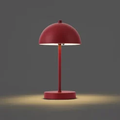 Tischleuchte für den Außenbereich Dunkelrot inkl. LED 3-Stufen-Dimmbar IP44 Wiederaufladbar - Keira