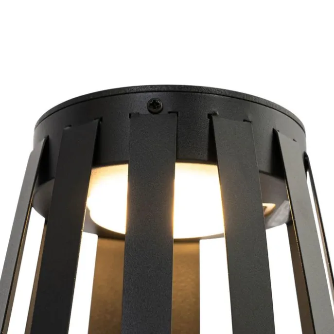 Tischleuchte für den Außenbereich schwarz inkl. LED 3-stufig dimmbar Solar- und Akku-betrieb - Penny