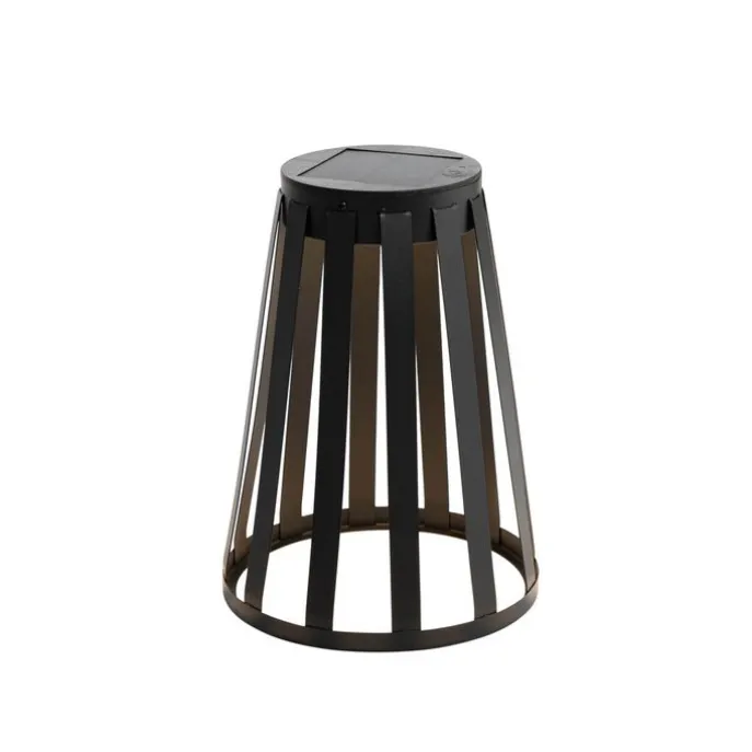 Tischleuchte für den Außenbereich schwarz inkl. LED 3-stufig dimmbar Solar- und Akku-betrieb - Penny