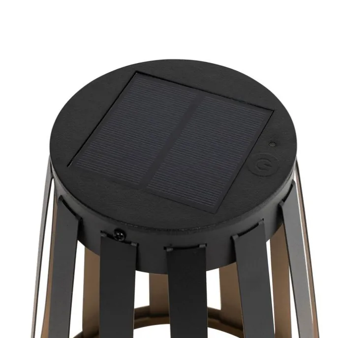 Tischleuchte für den Außenbereich schwarz inkl. LED 3-stufig dimmbar Solar- und Akku-betrieb - Penny