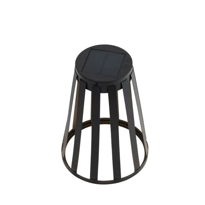 Tischleuchte für den Außenbereich schwarz inkl. LED 3-stufig dimmbar Solar- und Akku-betrieb - Penny