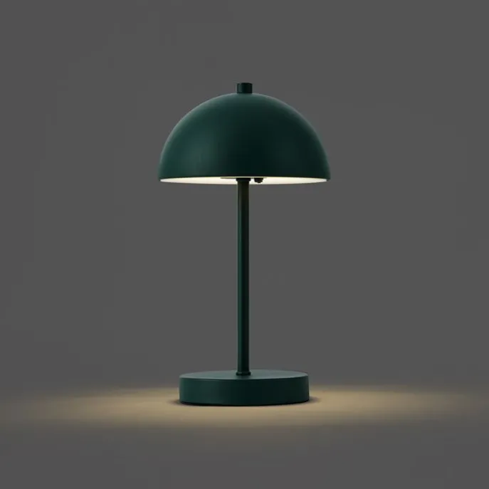 Tischleuchte für den Außenbereich Dunkelgrün inkl. LED 3-Stufen-Dimmbar IP44 Wiederaufladbar - Keira