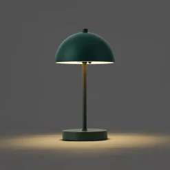 Tischleuchte für den Außenbereich Dunkelgrün inkl. LED 3-Stufen-Dimmbar IP44 Wiederaufladbar - Keira