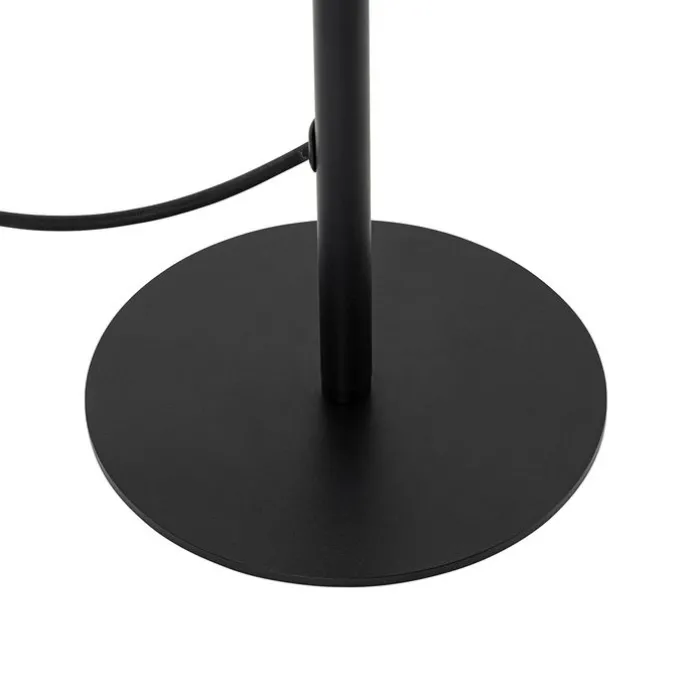 Tischleuchte für den Außenbereich schwarz mit weißem Schirm IP44 - Robbert