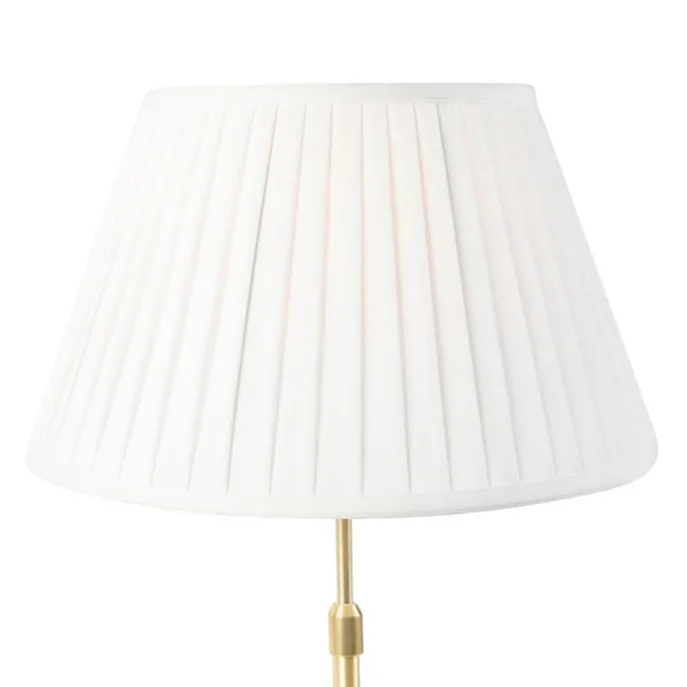 Tischleuchte gold / messing mit plissiertem Schirm creme 35 cm - Parte