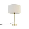 Tischleuchte gold verstellbar mit Schirm hellgrau 35 cm - Parte