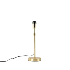 Tischleuchte gold verstellbar mit Schirm hellgrau 35 cm - Parte