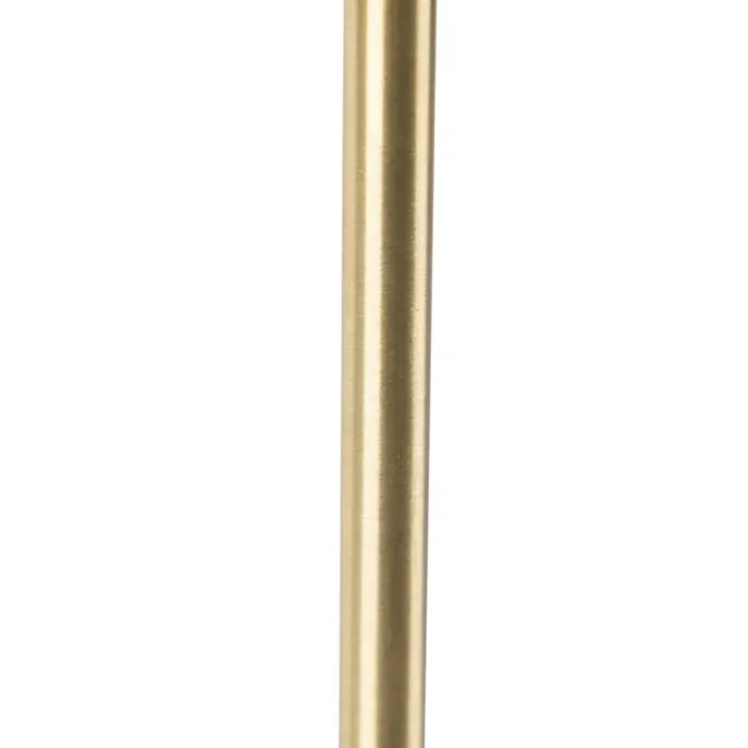 Tischleuchte gold verstellbar mit Schirm hellbraun 35 cm - Parte